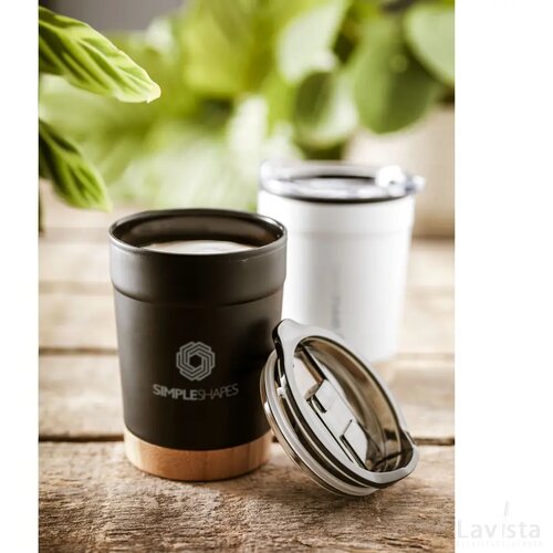 Kobe Bamboo Rcs Recycled Steel 350 Ml Koffiebeker Wit