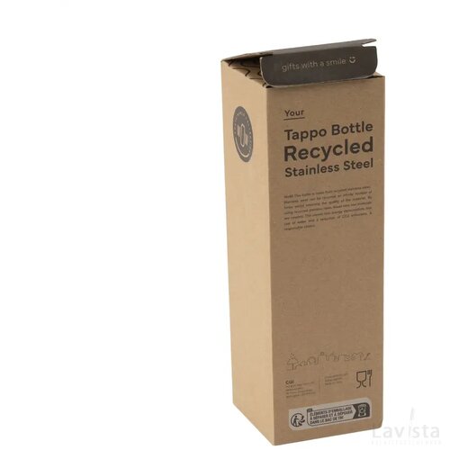 Tappo Bottle Rcs Stainless Steel Drinkfles Zwart