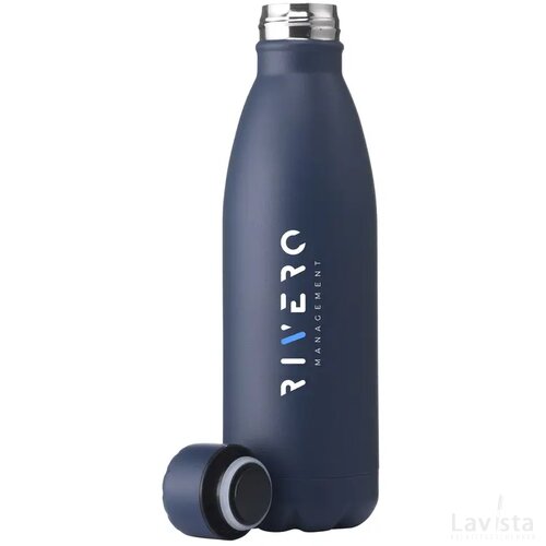 Topflask Premium Rcs Recycled Steel Drinkfles Donkerblauw