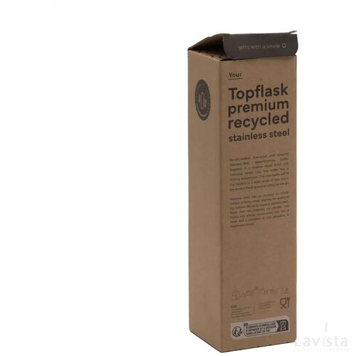 Topflask Premium Rcs Recycled Steel Drinkfles Lichtgrijs