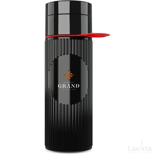 Join The Pipe Atlantis Ring Bottle Black 500 Ml Zwart/Rood