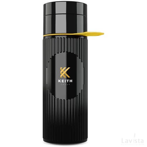 Join The Pipe Atlantis Ring Bottle Black 500 Ml Zwart/Geel