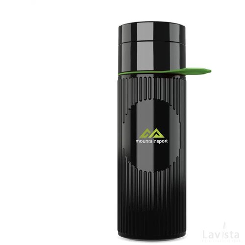 Join The Pipe Atlantis Ring Bottle Black 500 Ml Zwart/Donkergroen
