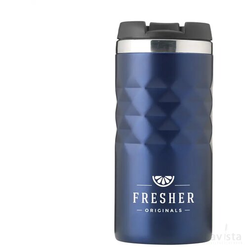 Geometric Mug Rcs Recycled Steel 280 Ml Thermosbeker Blauw