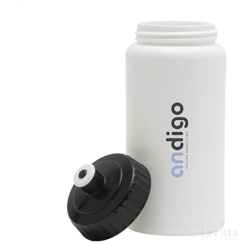 Sugarcane Bio Bidon 500 Ml Drinkfles Wit/Zwart