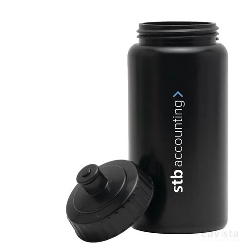Sugarcane Bio Bidon 500 Ml Drinkfles Zwart/Zwart