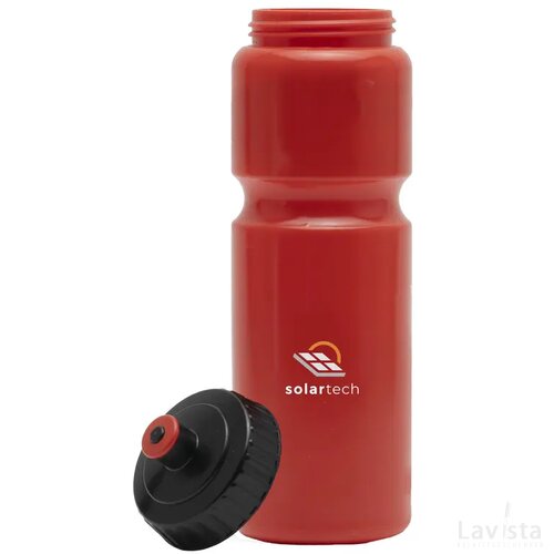 Sugarcane Bio Bidon 750 Ml Drinkfles Rood/Zwart