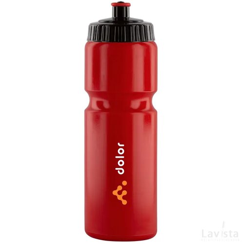 Sugarcane Bio Bidon 750 Ml Drinkfles Rood/Zwart