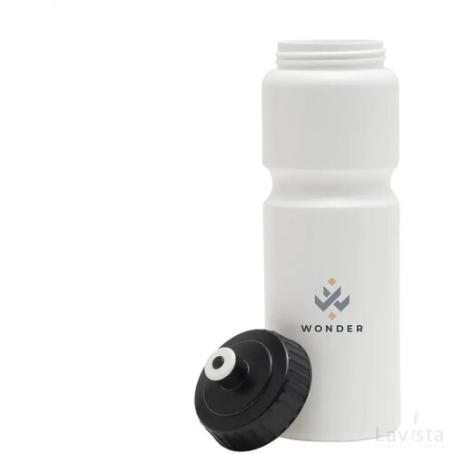 Sugarcane Bio Bidon 750 Ml Drinkfles Wit/Zwart