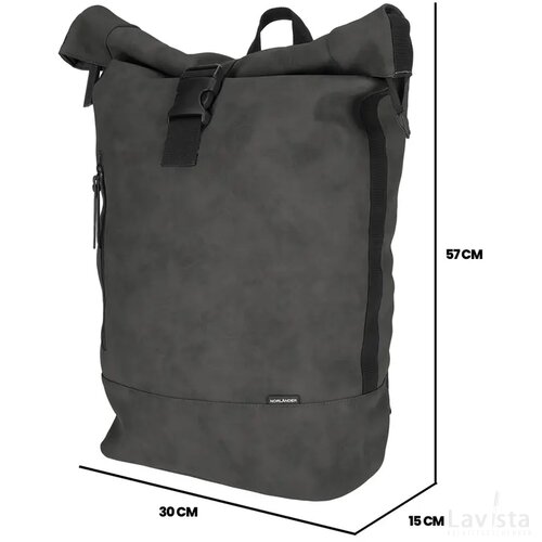 NORLÄNDER Nubuck Rol Rugtas Grijs