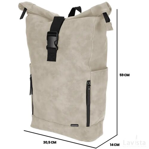 NORLÄNDER Nubuck Fiets Rugtas Taupe