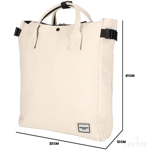 NORLÄNDER Fiets Shopper Rugtas Boston Off-White