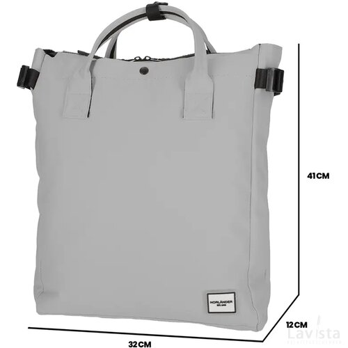 NORLÄNDER Fiets Shopper Rugtas Boston Grijs