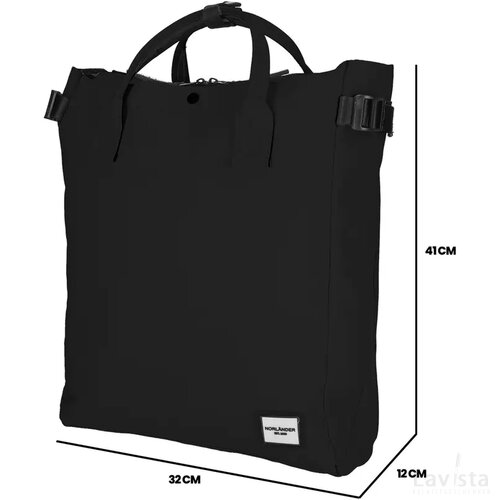 NORLÄNDER Fiets Shopper Rugtas Boston Zwart