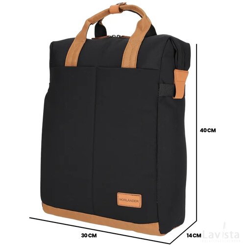 NORLÄNDER Shopper Rugtas Austin Zwart