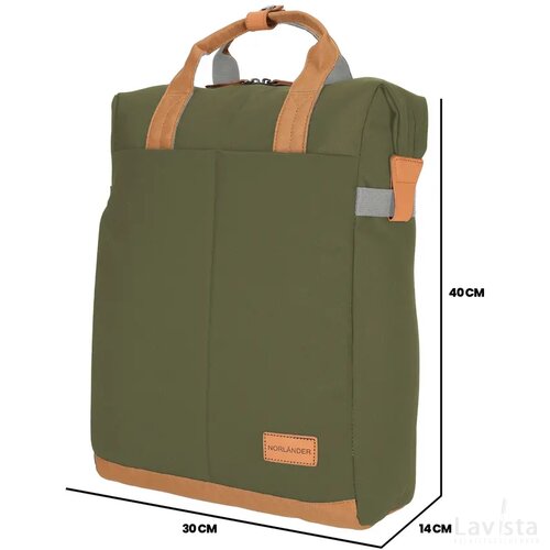 NORLÄNDER Shopper Rugtas Austin Groen