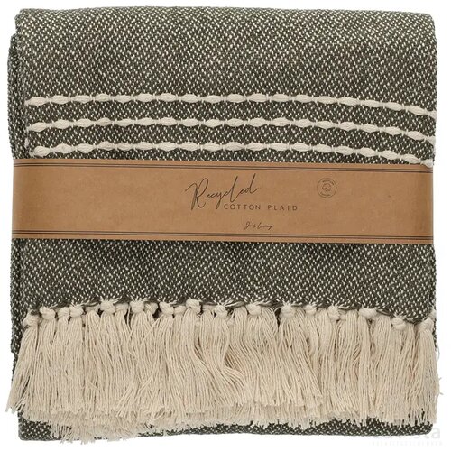 JENS Living Recycled Cotton Plaid Juul Groen