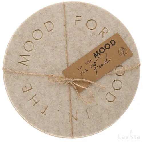 JENS Living MOOD FOR FOOD Pan Onderzetter Wit