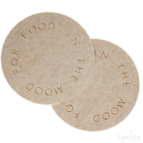 JENS Living MOOD FOR FOOD Pan Onderzetter Wit