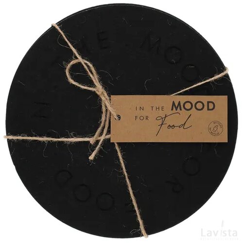 JENS Living MOOD FOR FOOD Pan Onderzetter Zwart