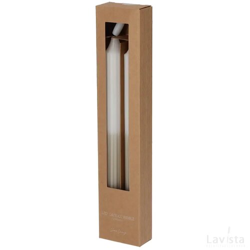 JENS Living LED Dinerkaars Ribbel Wit/Taupe