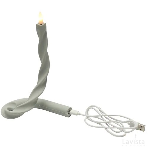 JENS Living Flexibele LED Kaars Steengrijs