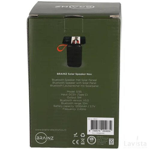 BRAINZ Solar Speaker Nox Groen