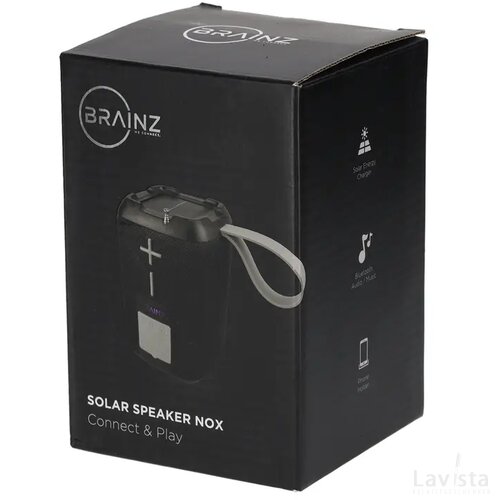 BRAINZ Solar Speaker Nox Zwart