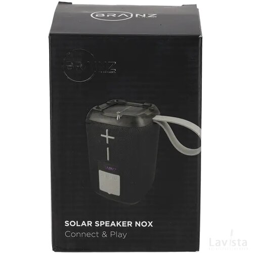 BRAINZ Solar Speaker Nox Zwart