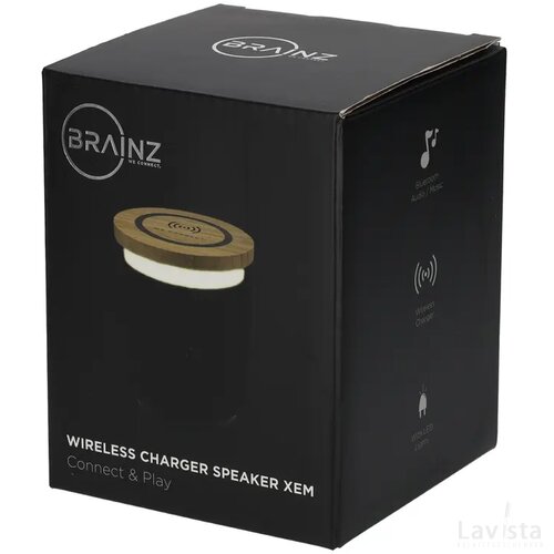 BRAINZ Wireless Charger Speaker Xem Zwart