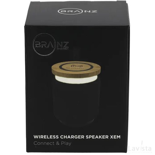 BRAINZ Wireless Charger Speaker Xem Zwart