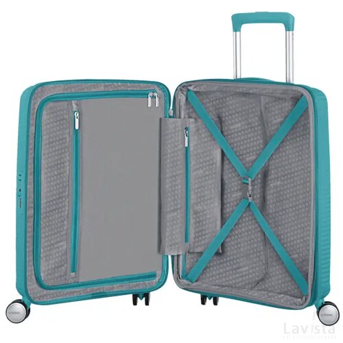 American Tourister Soundbox Spinner 55 EXP. Turquoise Tonic