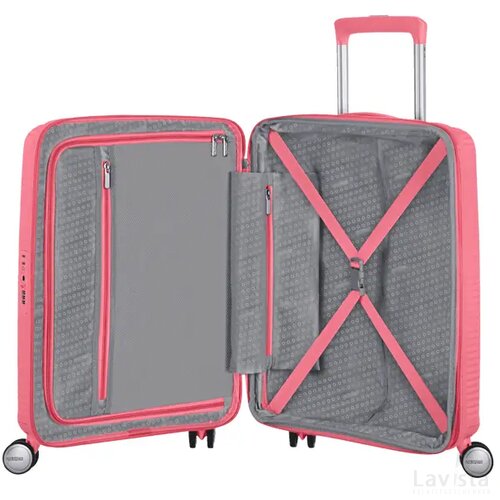 American Tourister Soundbox Spinner 55 EXP. Sun Kissed Coral
