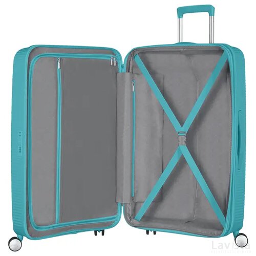 American Tourister Soundbox Spinner 77 EXP. Turquoise Tonic