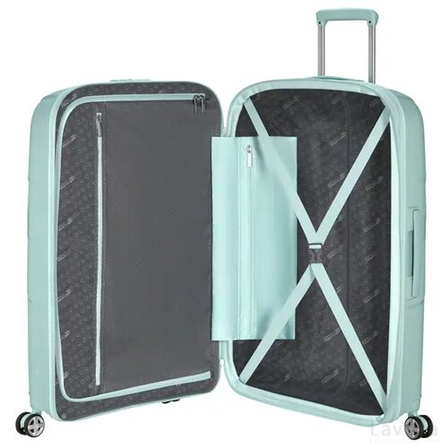 American Tourister StarVibe Spinner 77 EXP. Metallic Surf Blue