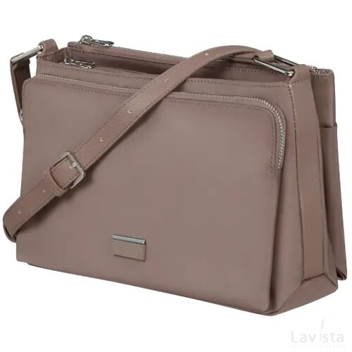 Samsonite Be-Her Horizontal Shoulder Bag M 3 Compartments Antique Pink