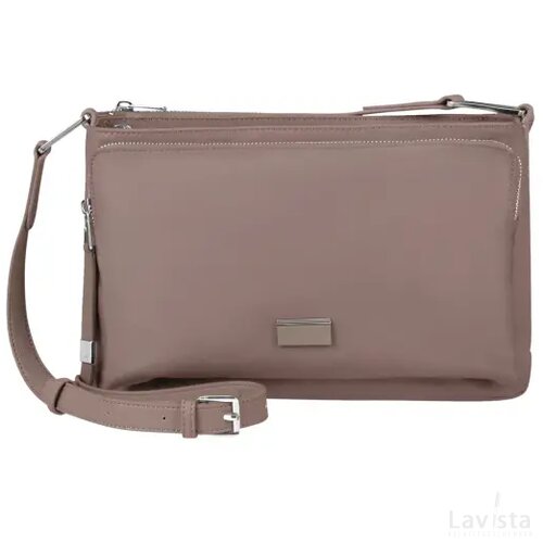 Samsonite Be-Her Horizontal Shoulder Bag M 3 Compartments Antique Pink