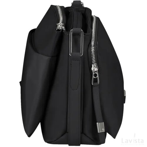 Samsonite Be-Her Horizontal Shoulder Bag M 3 Compartments Black