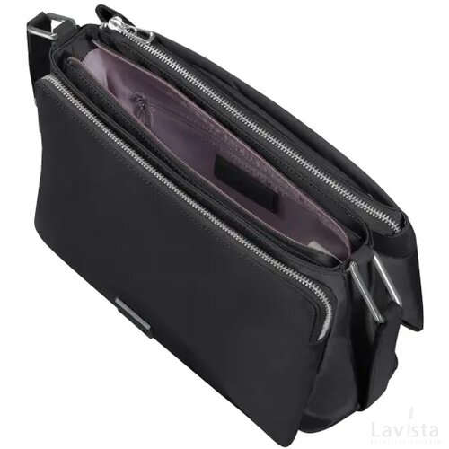 Samsonite Be-Her Horizontal Shoulder Bag M 3 Compartments Black