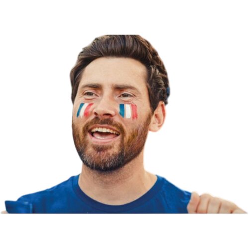 Bodypaint stick CHEER rood-wit-blauw