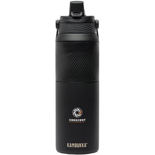 Kambukka® Dupla Insulated 1 L Drinkfles Zwart