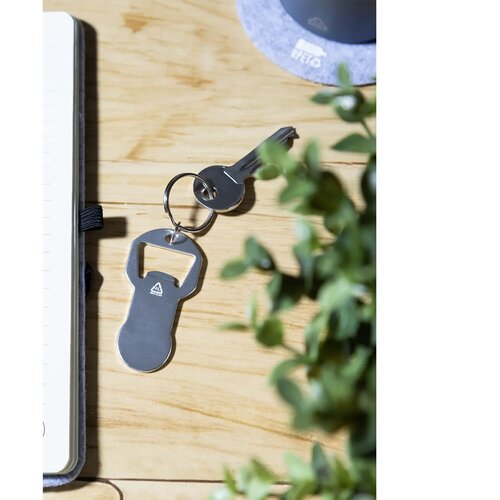 Biropi Flesopener Sleutelhanger Zilver