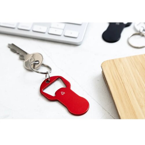 Biropi Flesopener Sleutelhanger Rood