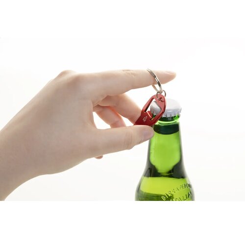 Biropi Flesopener Sleutelhanger Rood