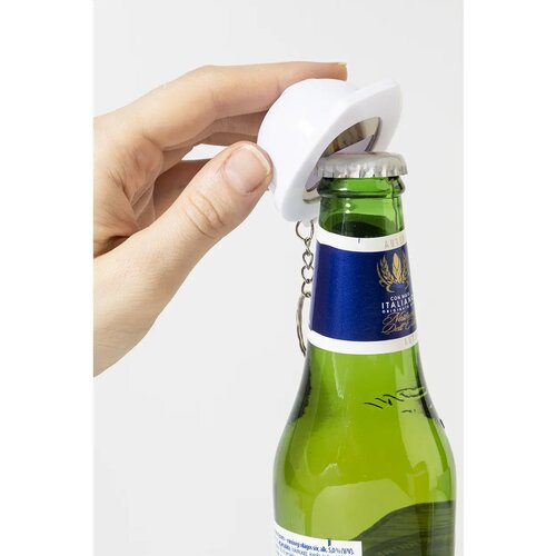 Bobby Pop Rabs Flesopener Sleutelhanger Wit