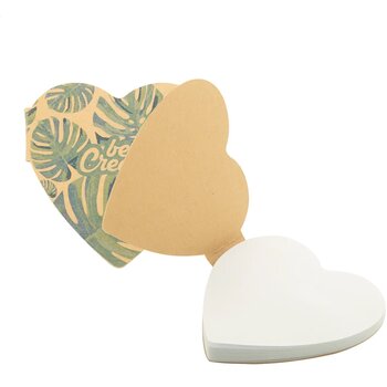 Creastick Heart Eco Custom Made Zelfklevende Blaadjes Natuurlijk
