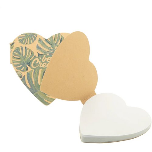 Creastick Heart Eco Custom Made Zelfklevende Blaadjes Natuurlijk