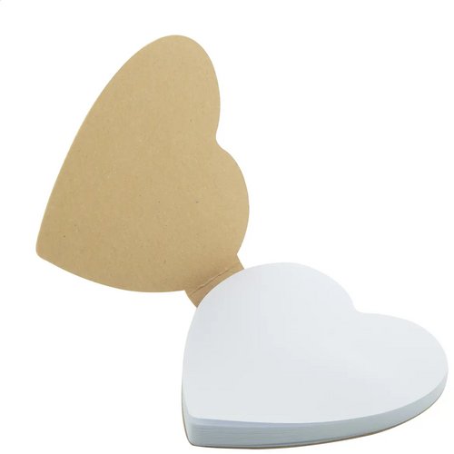 Creastick Heart Eco Custom Made Zelfklevende Blaadjes Natuurlijk