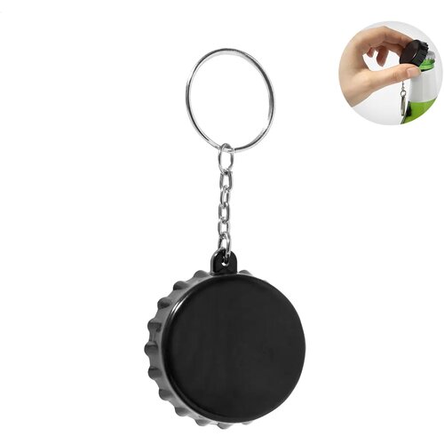 Popcap Rabs Flesopener Sleutelhanger Zwart