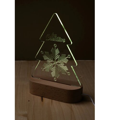 Woodify Xmas Kerstboom Led Licht Trofee Transparant